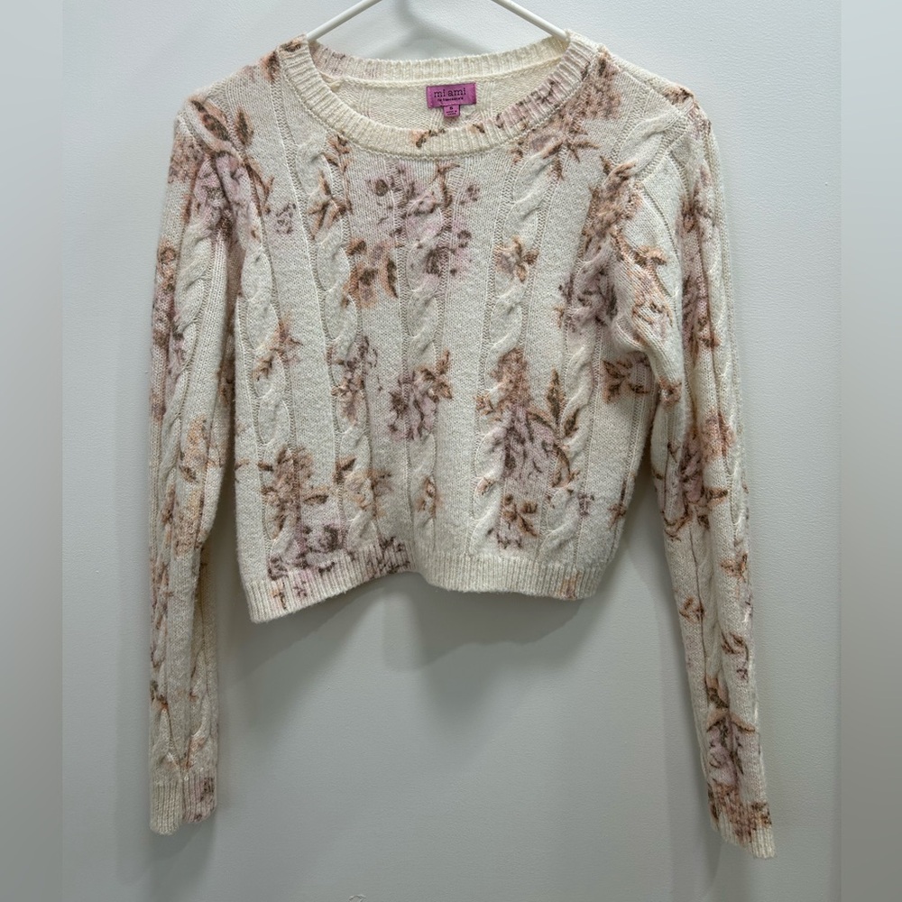 Francesca’s woven cropped sweater